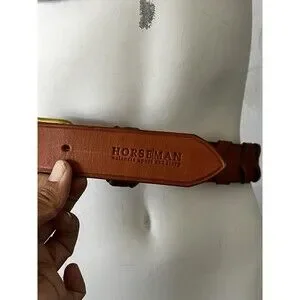 Horsemen Valencia Sport Saddlery Leather Laced Reins Braided Belt Brown Size 30 Accessories | Horsemen Valencia Sport Saddlery Leather Laced  main image 4